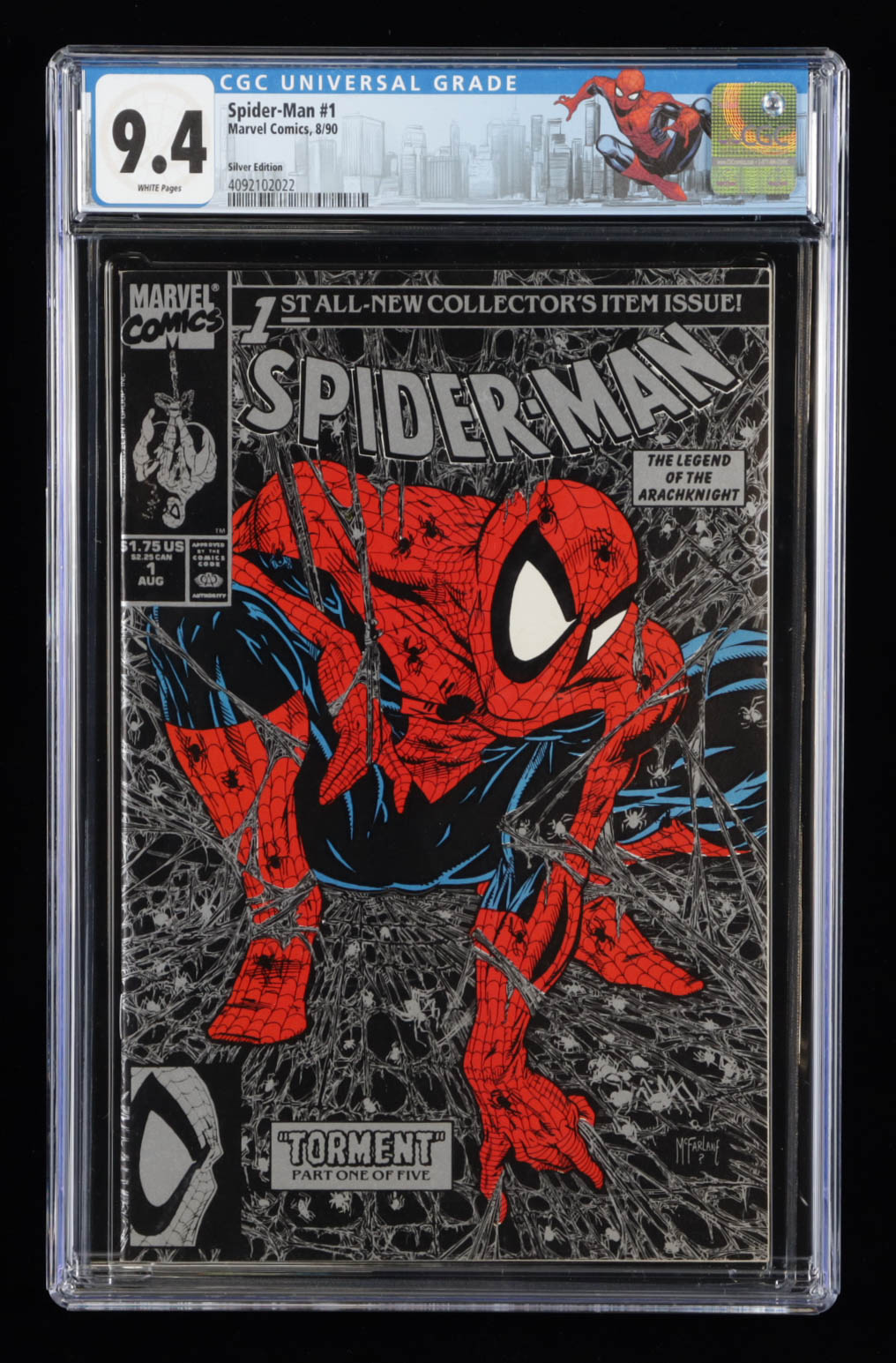 1990 "Spider-Man" First Issue #1 Marvel Comic Book (CGC 9.4) at PristineAuction.com 1990 "Spider-Man" First Issue #1 Marvel Comic Book (CGC 9.4) at PristineAuction.com