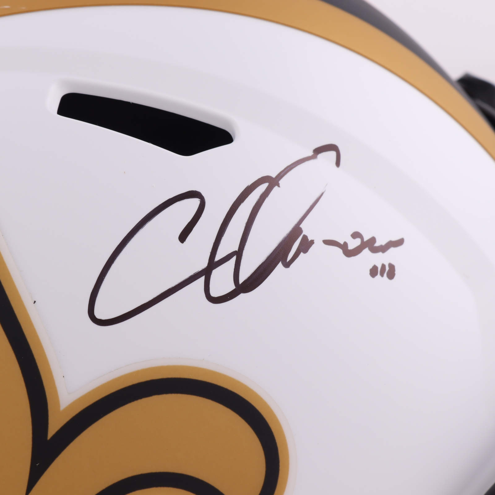 Chris Olave Signed Saints Full-Size Lunar Eclipse Alternate Speed Helmet (Beckett) at PristineAuction.com Chris Olave Signed Saints Full-Size Lunar Eclipse Alternate Speed Helmet (Beckett) at PristineAuction.com