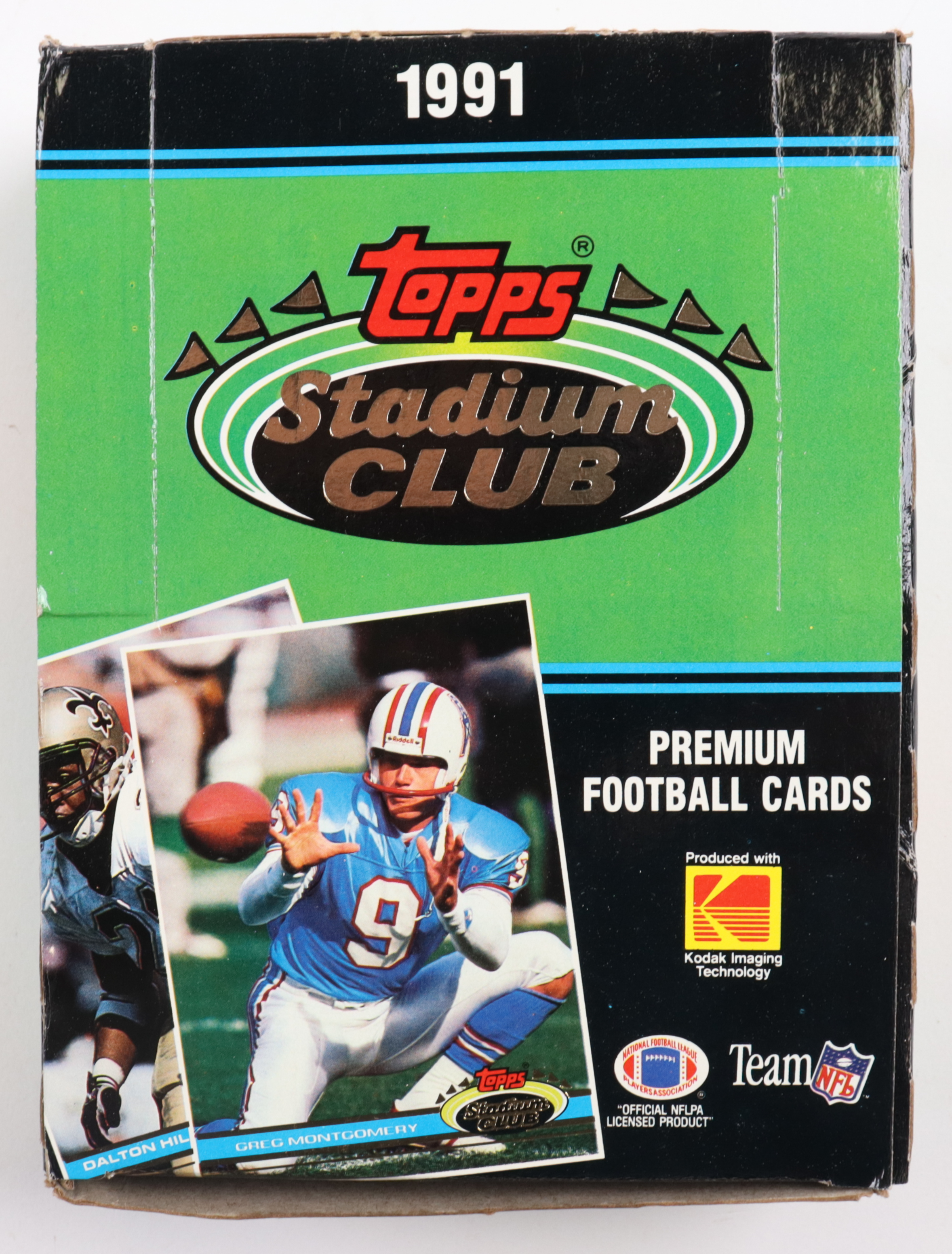 1991 Topps Stadium Club Football Wax Box with (36) Packs at PristineAuction.com 1991 Topps Stadium Club Football Wax Box with (36) Packs at PristineAuction.com