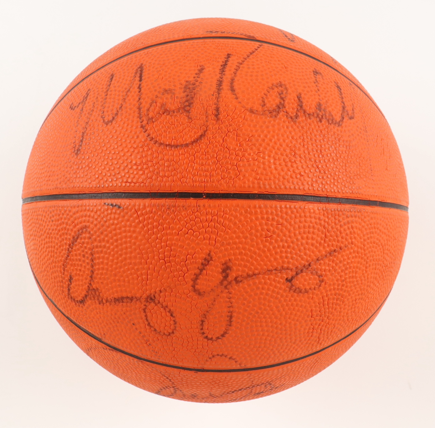 Pistons Logo NBA Basketball Signed by (7) with Dennis Rodman, Isiah Thomas, Terry Mills, Joe Dumars (JSA) at PristineAuction.com Pistons Logo NBA Basketball Signed by (7) with Dennis Rodman, Isiah Thomas, Terry Mills, Joe Dumars (JSA) at PristineAuction.com