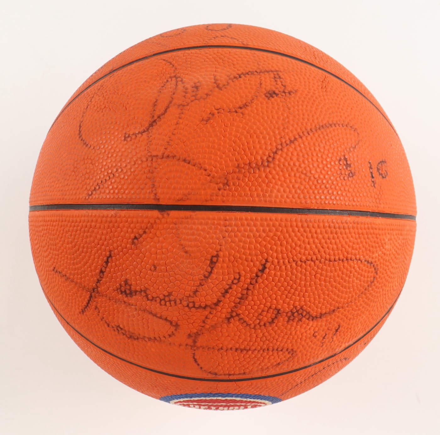 Pistons Logo NBA Basketball Signed by (7) with Dennis Rodman, Isiah Thomas, Terry Mills, Joe Dumars (JSA) at PristineAuction.com Pistons Logo NBA Basketball Signed by (7) with Dennis Rodman, Isiah Thomas, Terry Mills, Joe Dumars (JSA) at PristineAuction.com
