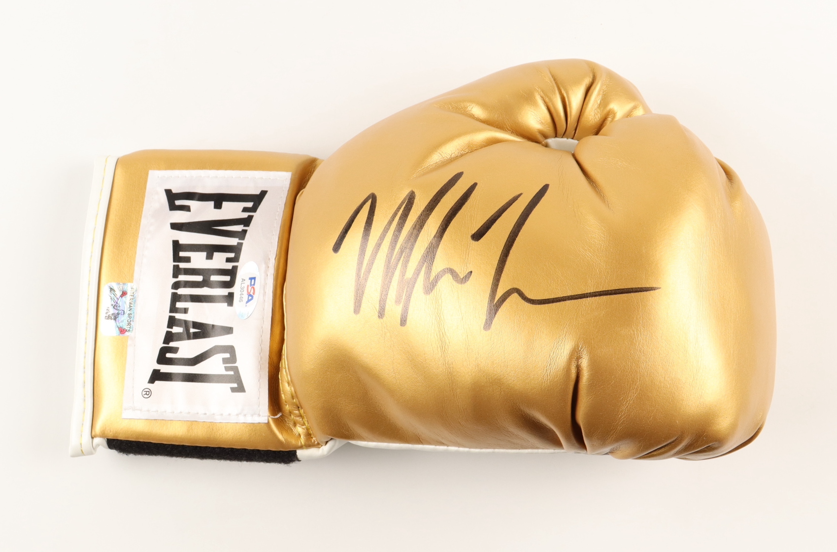 Mike Tyson Signed Everlast Golden Boxing Glove with Display Case (Tyson & PSA) at PristineAuction.com Mike Tyson Signed Everlast Golden Boxing Glove with Display Case (Tyson & PSA) at PristineAuction.com