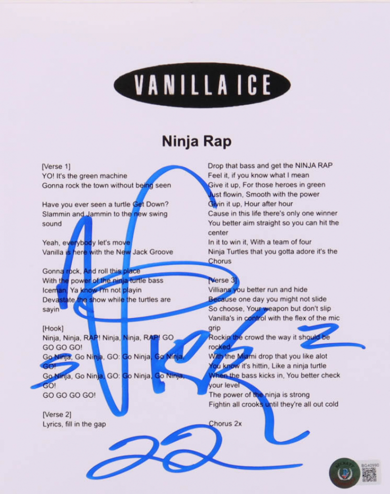 Vanilla Ice Signed 