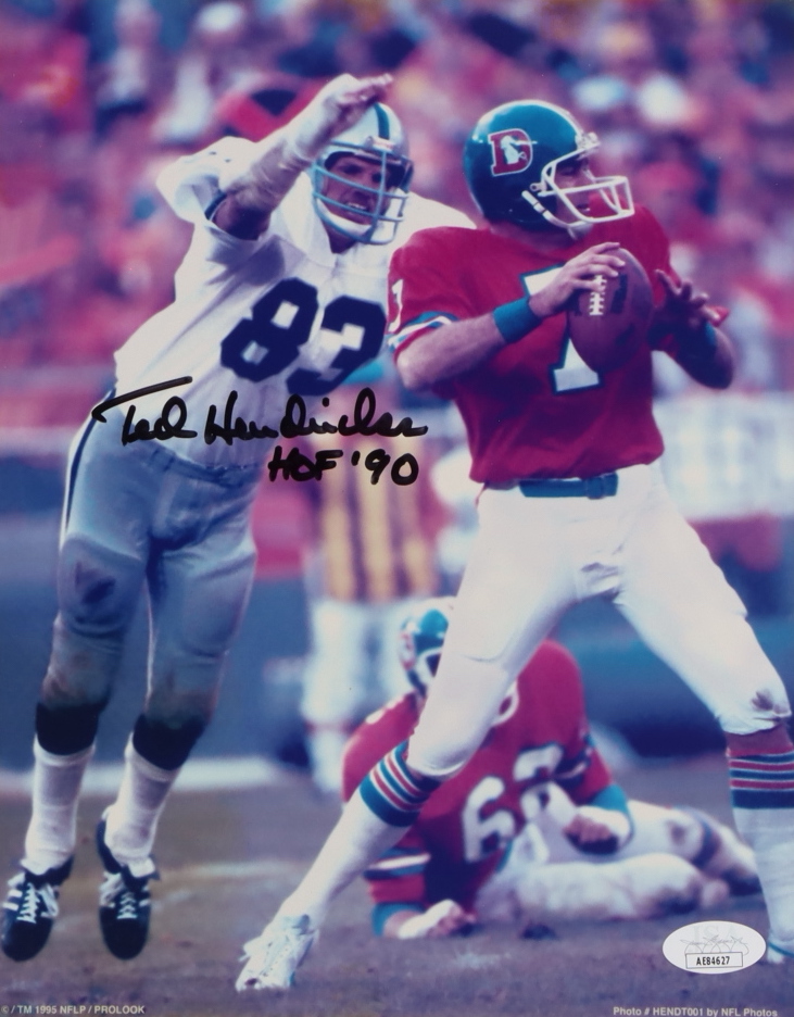 Ted Hendricks Signed Raiders 8x10 Photo Inscribed "HOF '90" (JSA) at PristineAuction.com Ted Hendricks Signed Raiders 8x10 Photo Inscribed "HOF '90" (JSA) at PristineAuction.com