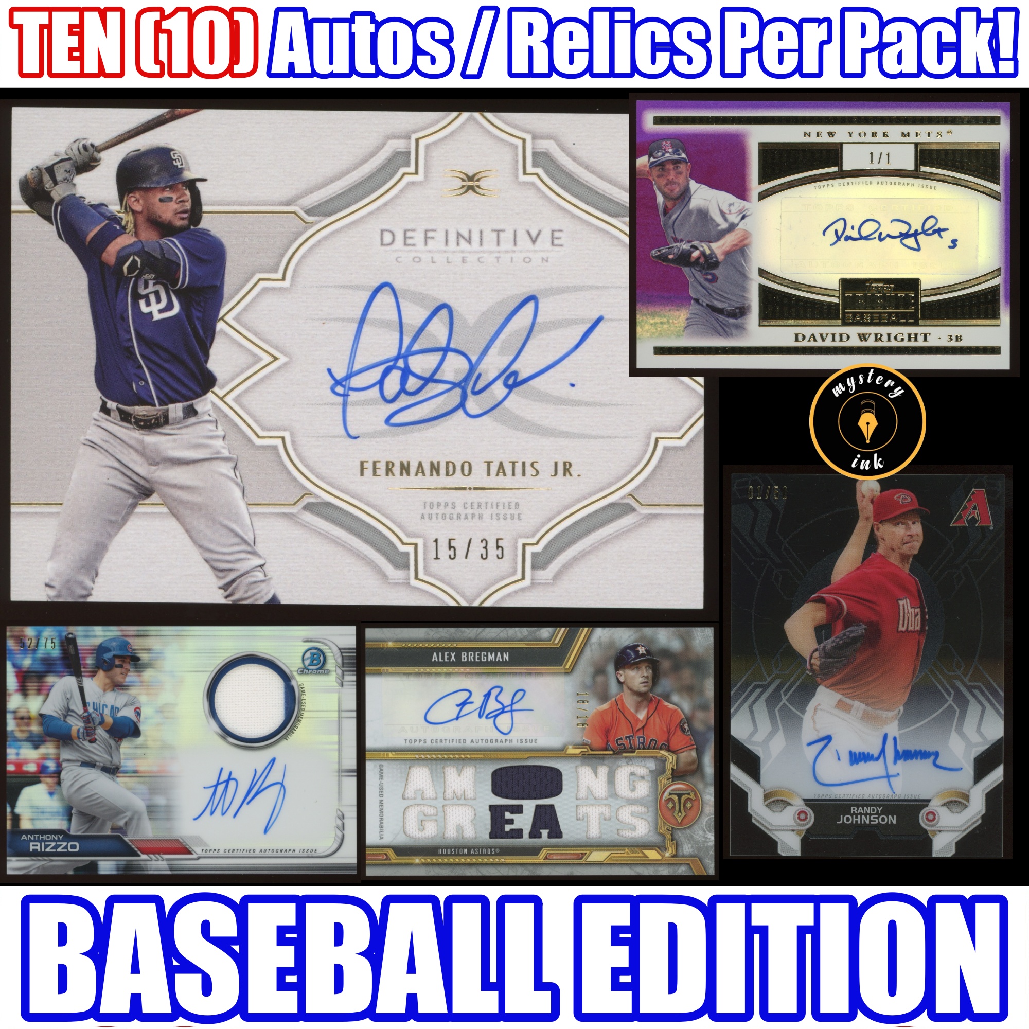 Mystery Ink 10X Baseball Edition Mystery Box - 10 Autos / Jersey Relics / 1 of 1 Cards in Every Pack! at PristineAuction.com Mystery Ink 10X Baseball Edition Mystery Box - 10 Autos / Jersey Relics / 1 of 1 Cards in Every Pack! at PristineAuction.com