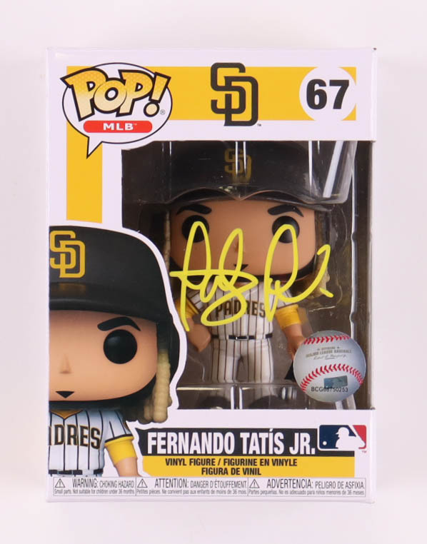 Fernando Tatis Jr. Signed Padres #67 Funko Pop! Vinyl Figure (Beckett) at PristineAuction.com Fernando Tatis Jr. Signed Padres #67 Funko Pop! Vinyl Figure (Beckett) at PristineAuction.com