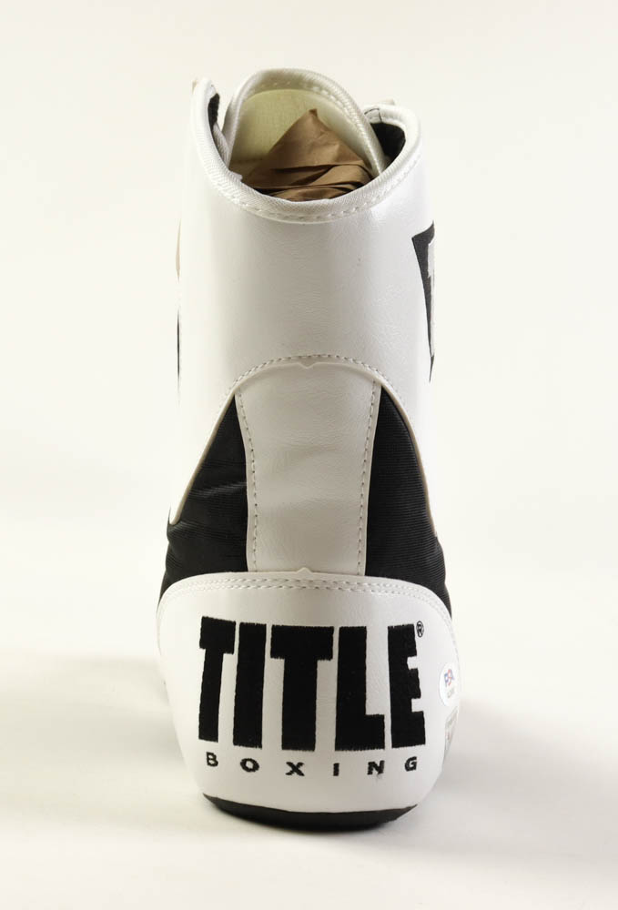 Mike Tyson Signed Title Boxing Shoe with Display Case (PSA & Tyson) at PristineAuction.com Mike Tyson Signed Title Boxing Shoe with Display Case (PSA & Tyson) at PristineAuction.com
