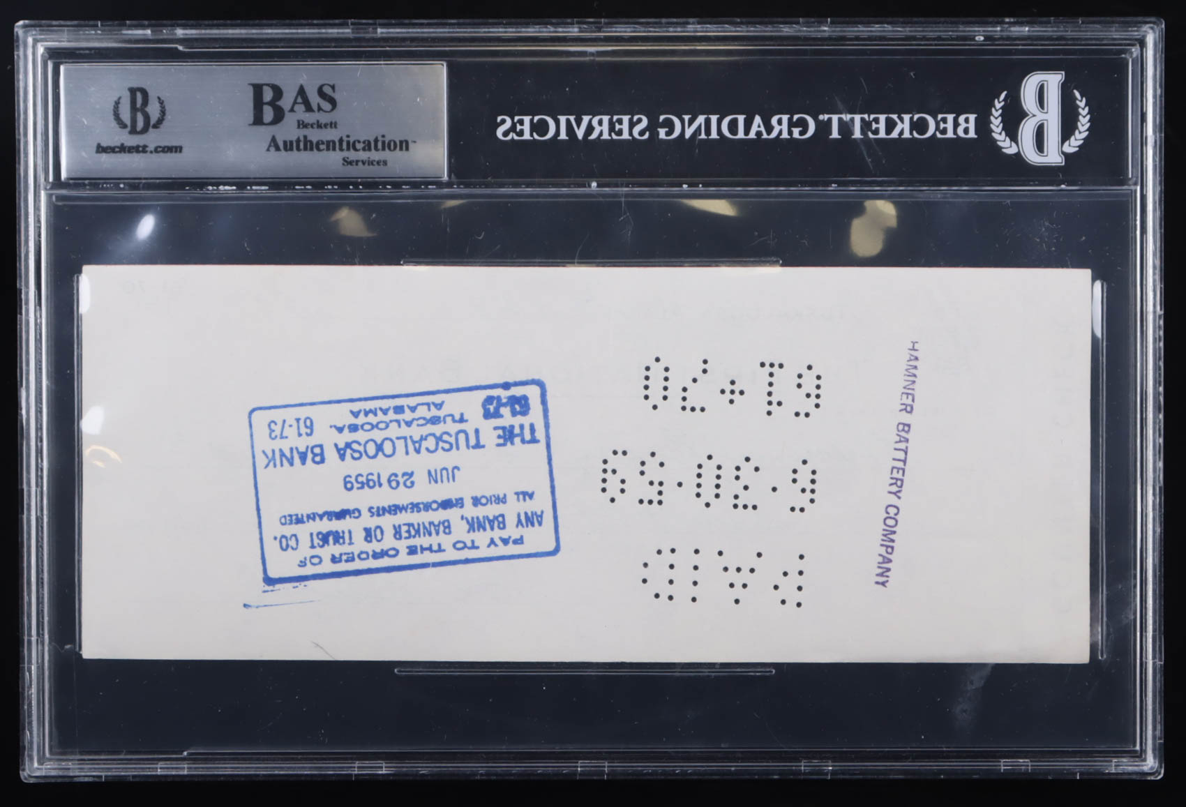 Joe Sewell Signed Bank Check (Beckett) at PristineAuction.com Joe Sewell Signed Bank Check (Beckett) at PristineAuction.com