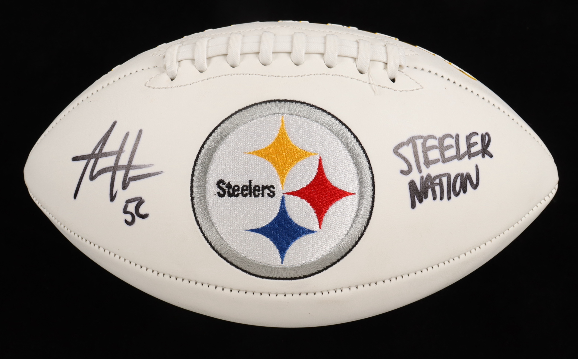 Alex Highsmith Signed Steelers Logo Football Inscribed "Steeler Nation" (Beckett) at PristineAuction.com Alex Highsmith Signed Steelers Logo Football Inscribed "Steeler Nation" (Beckett) at PristineAuction.com