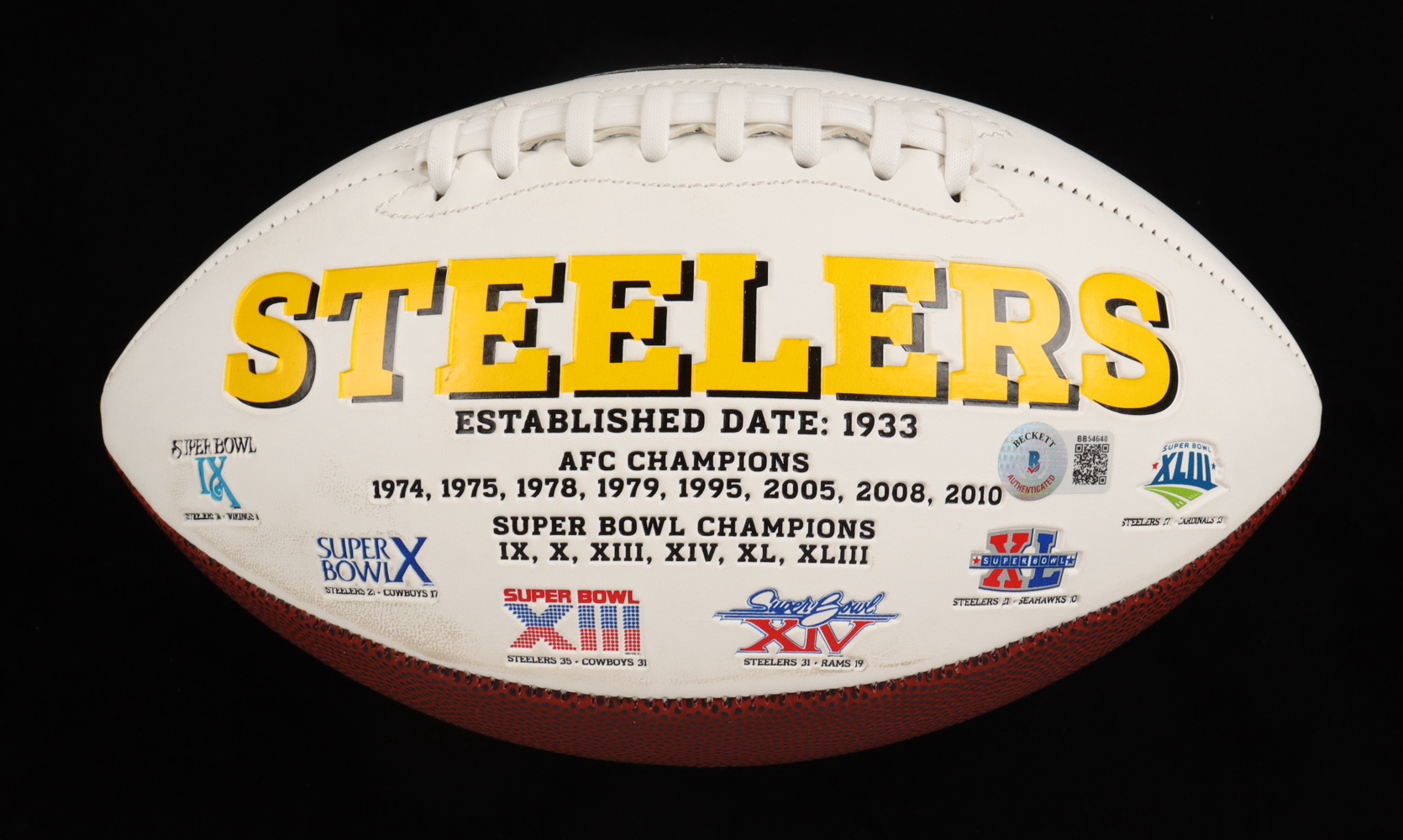 Alex Highsmith Signed Steelers Logo Football Inscribed "Steeler Nation" (Beckett) at PristineAuction.com Alex Highsmith Signed Steelers Logo Football Inscribed "Steeler Nation" (Beckett) at PristineAuction.com