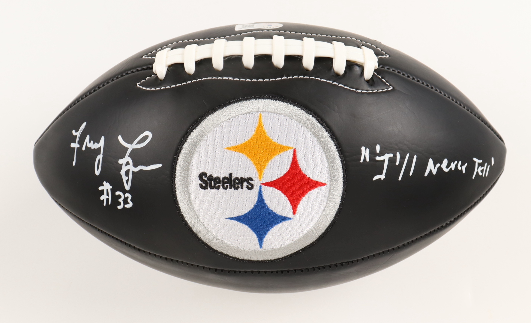 Frenchy Fuqua Signed Steelers Logo Football Inscribed "I'll Never Tell" (Beckett) at PristineAuction.com Frenchy Fuqua Signed Steelers Logo Football Inscribed "I'll Never Tell" (Beckett) at PristineAuction.com