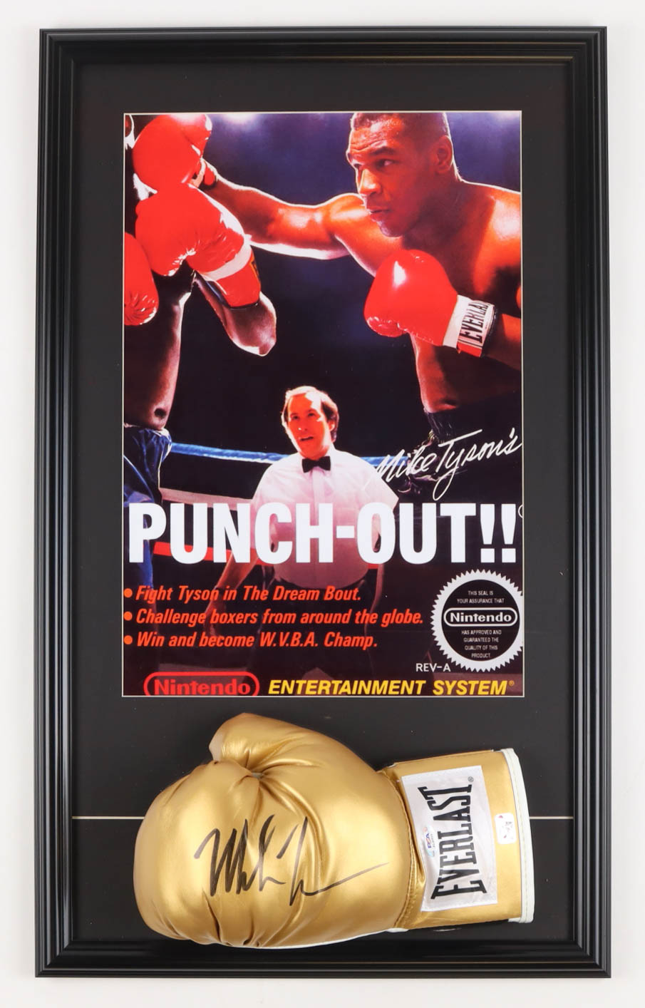 Mike Tyson Signed Custom Framed Boxing Glove Display (PSA & Tyson) at PristineAuction.com Mike Tyson Signed Custom Framed Boxing Glove Display (PSA & Tyson) at PristineAuction.com