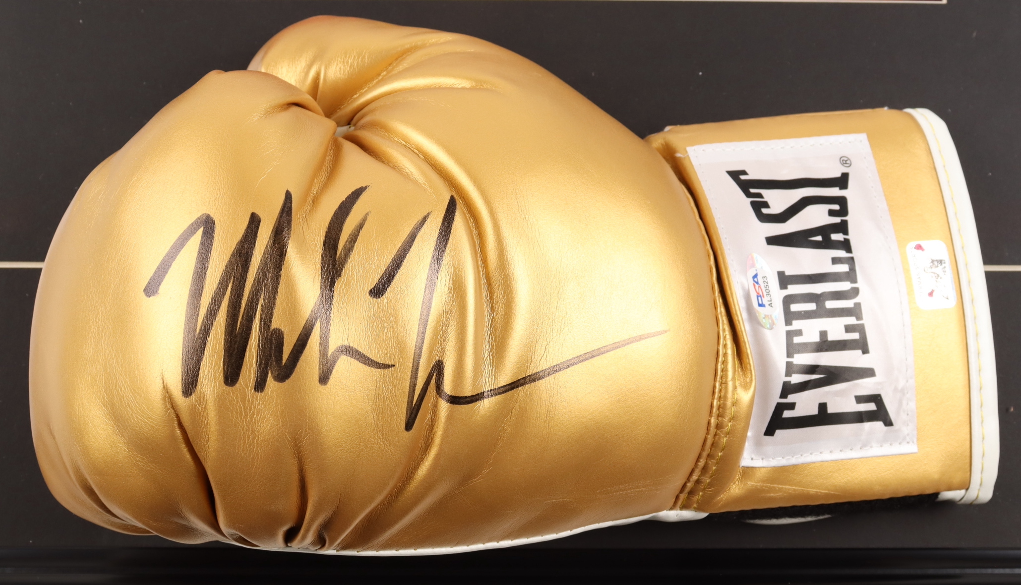 Mike Tyson Signed Custom Framed Boxing Glove Display (PSA & Tyson) at PristineAuction.com Mike Tyson Signed Custom Framed Boxing Glove Display (PSA & Tyson) at PristineAuction.com