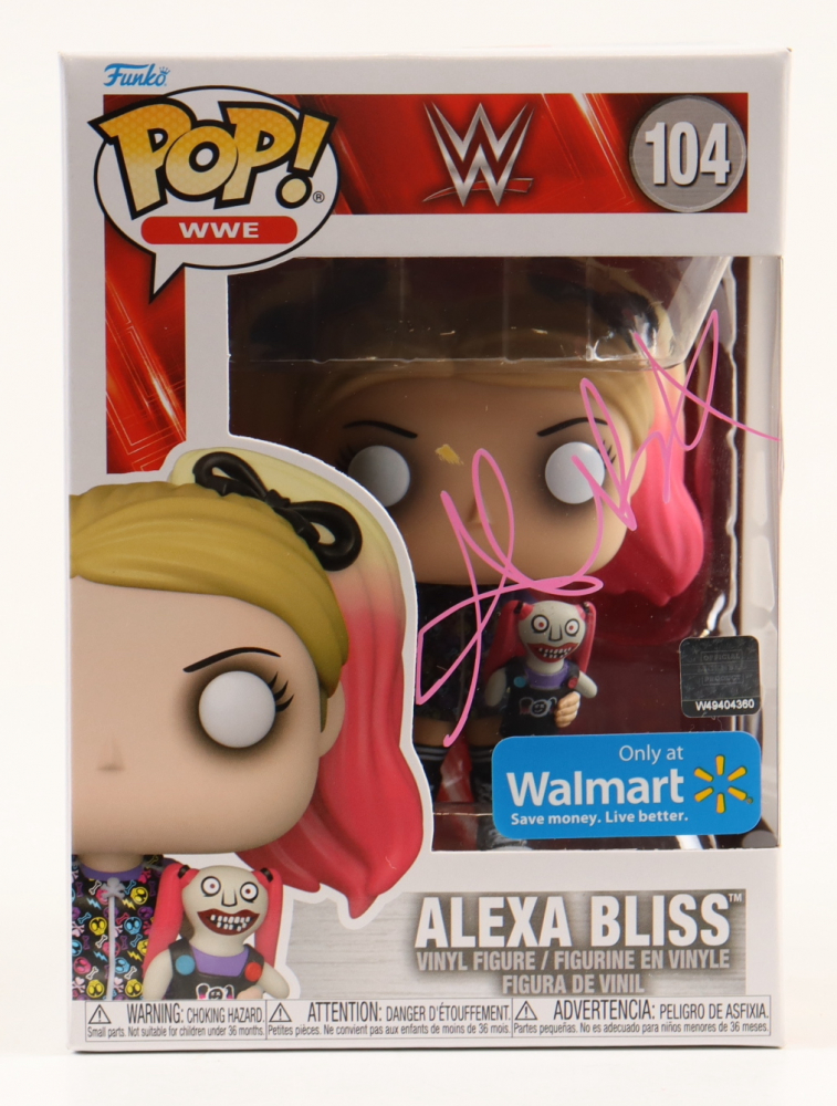 Alexa Bliss Signed WWE 104 Funko Pop! Vinyl Figure (Beckett
