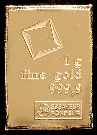 1 Gram .999 Fine Gold Valcambi Bullion Bar at PristineAuction.com 1 Gram .999 Fine Gold Valcambi Bullion Bar at PristineAuction.com