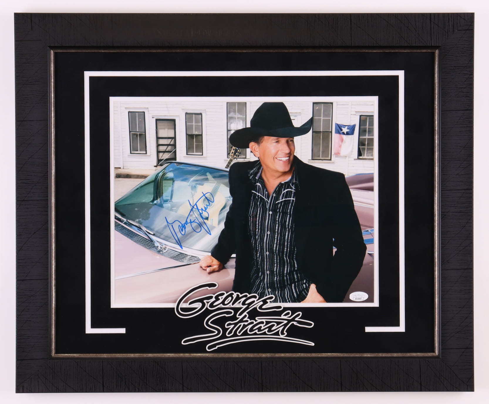 George Strait Signed Custom Framed Photo Display (JSA) at PristineAuction.com George Strait Signed Custom Framed Photo Display (JSA) at PristineAuction.com