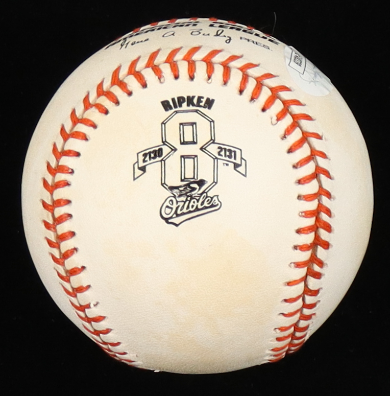 Cal Ripken Jr. Signed ONL Commemorative Baseball (JSA) at PristineAuction.com Cal Ripken Jr. Signed ONL Commemorative Baseball (JSA) at PristineAuction.com