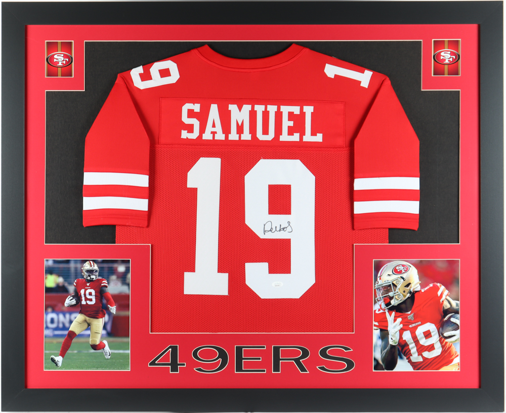 Deebo Samuel Signed Custom Framed Jersey Display (JSA) at PristineAuction.com Deebo Samuel Signed Custom Framed Jersey Display (JSA) at PristineAuction.com