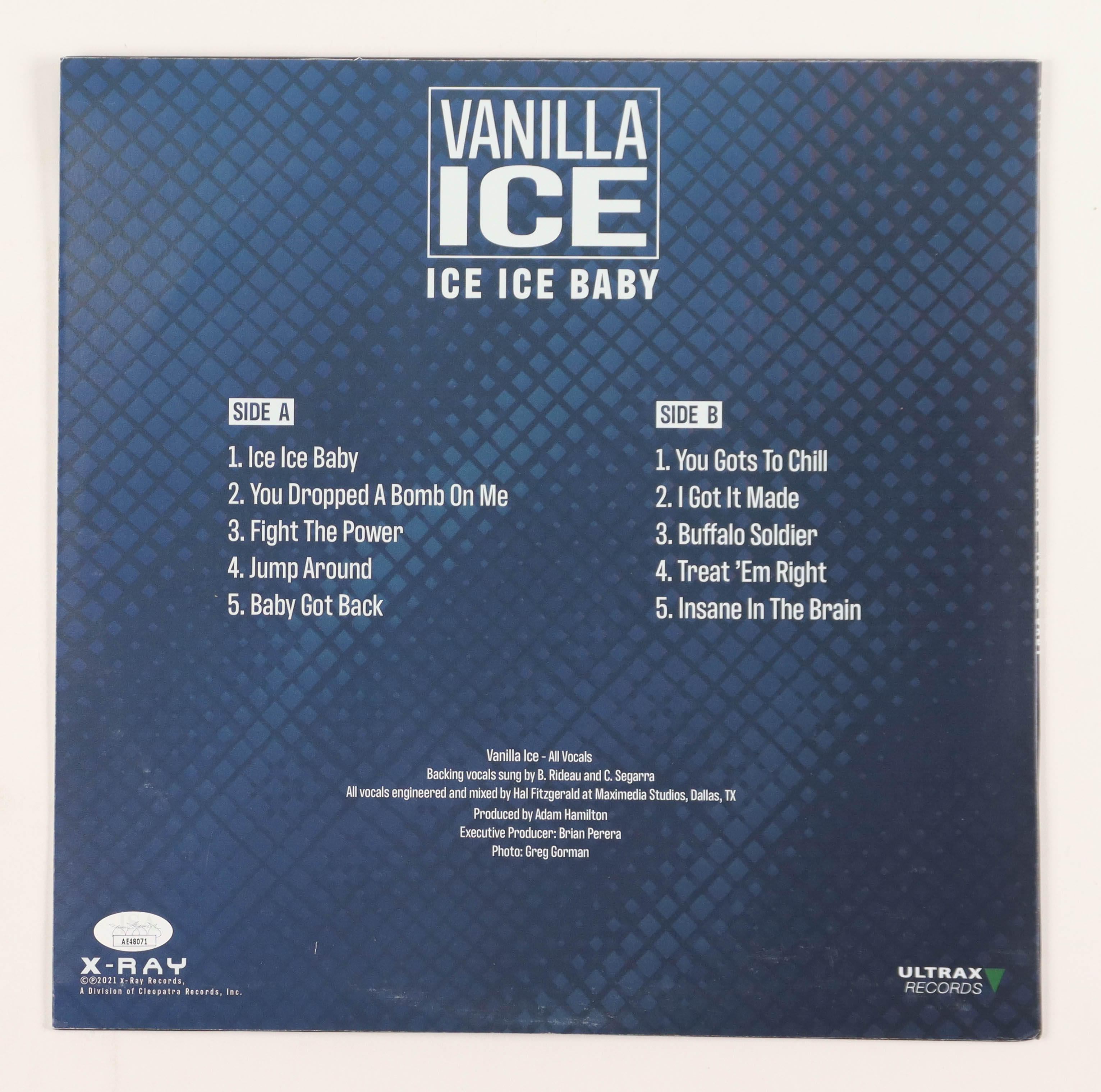 Vanilla Ice Signed "Ice Ice Baby" 1990 LP Vinyl Record Album (JSA) at PristineAuction.com Vanilla Ice Signed "Ice Ice Baby" 1990 LP Vinyl Record Album (JSA) at PristineAuction.com