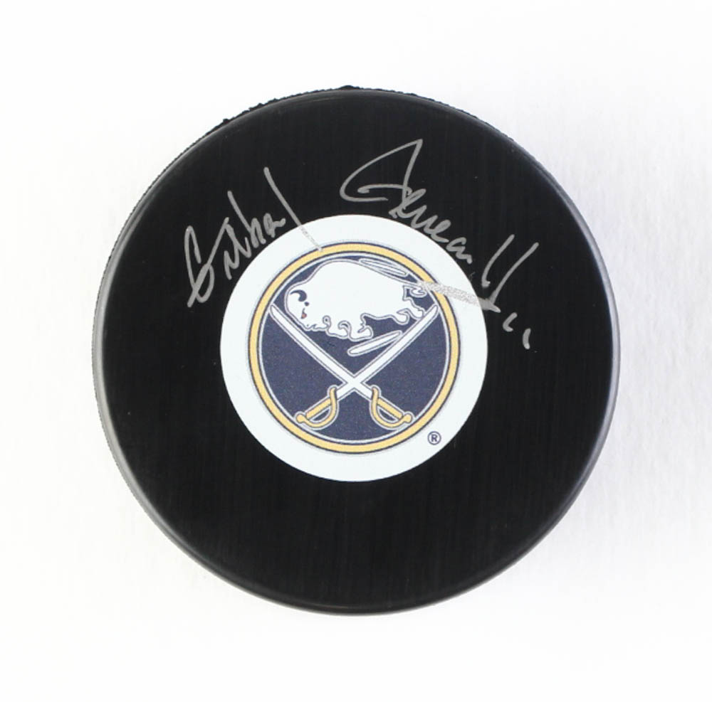 Gilbert Perreault Signed Sabres Logo Hockey Puck (COJO) at PristineAuction.com Gilbert Perreault Signed Sabres Logo Hockey Puck (COJO) at PristineAuction.com