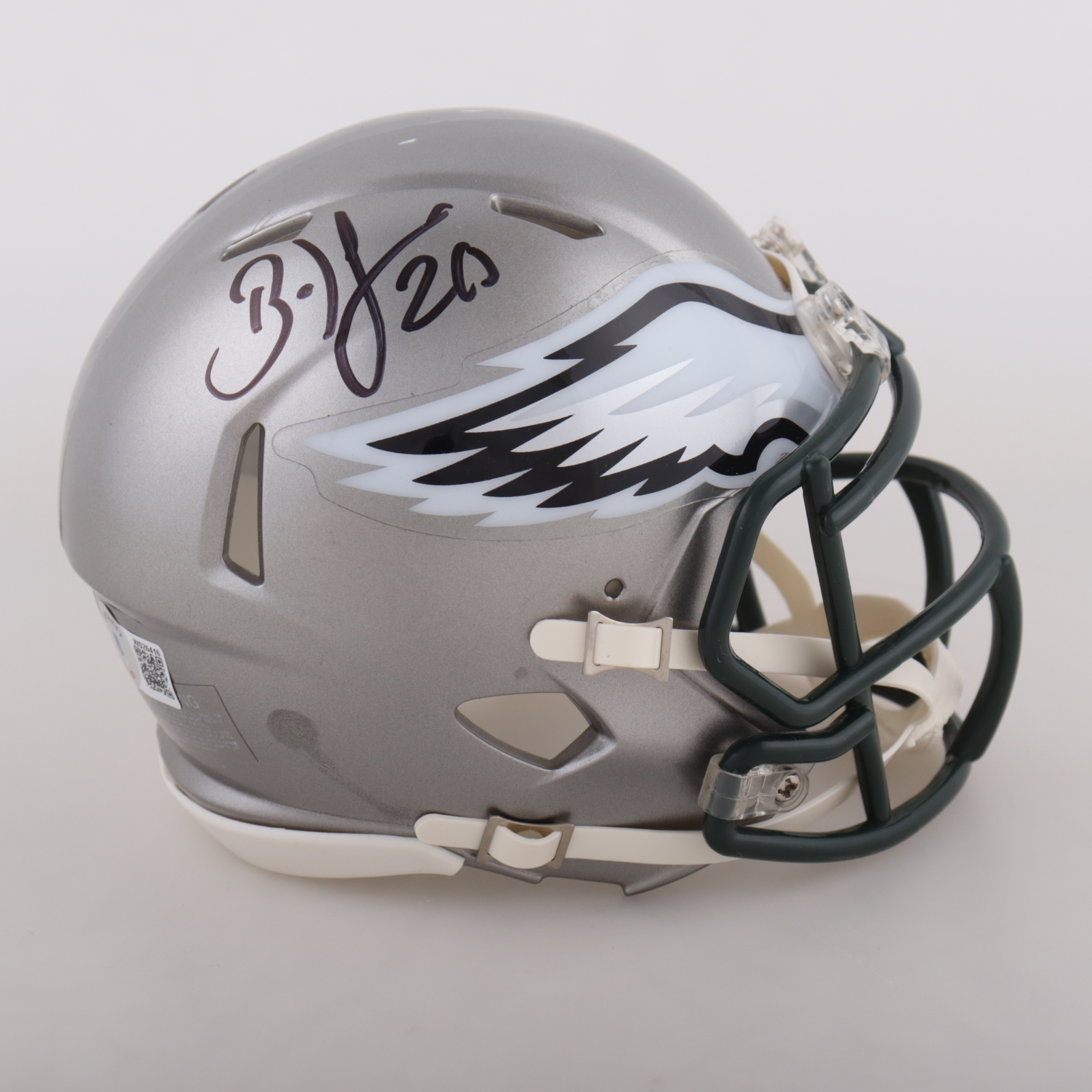 Brian Dawkins Signed Eagles Flash Alternate Speed Mini Helmet (Beckett) at PristineAuction.com Brian Dawkins Signed Eagles Flash Alternate Speed Mini Helmet (Beckett) at PristineAuction.com