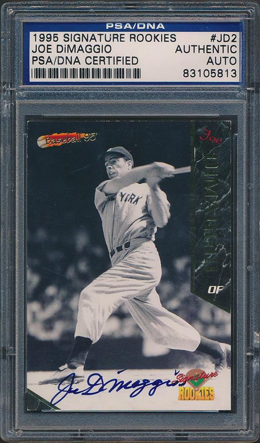 Joe DiMaggio 1995 Signature Rookies Old Judge #JD2 Autograph (PSA) at PristineAuction.com Joe DiMaggio 1995 Signature Rookies Old Judge #JD2 Autograph (PSA) at PristineAuction.com