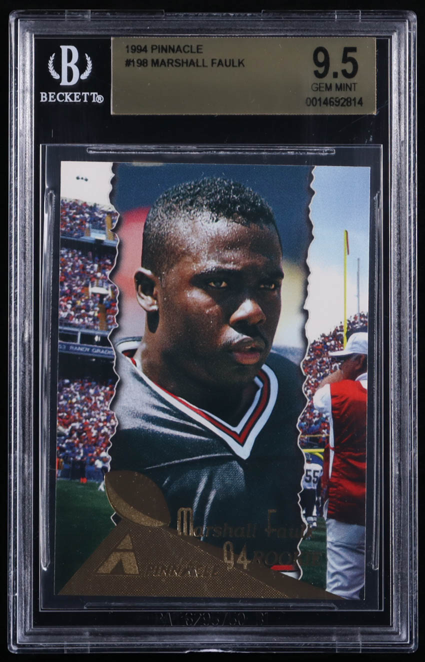 Marshall Faulk 1994 Pinnacle #198 RC (BGS 9.5) at PristineAuction.com Marshall Faulk 1994 Pinnacle #198 RC (BGS 9.5) at PristineAuction.com