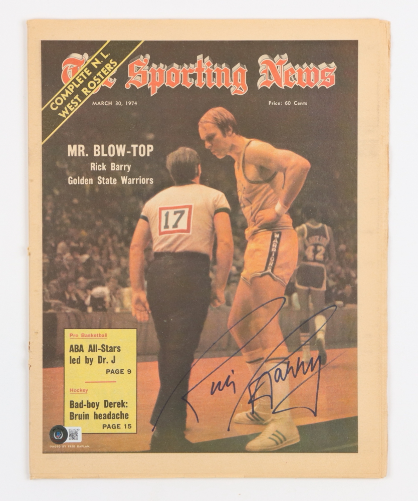 Rick Barry Signed 1974 "The Sporting News" Magazine (Beckett