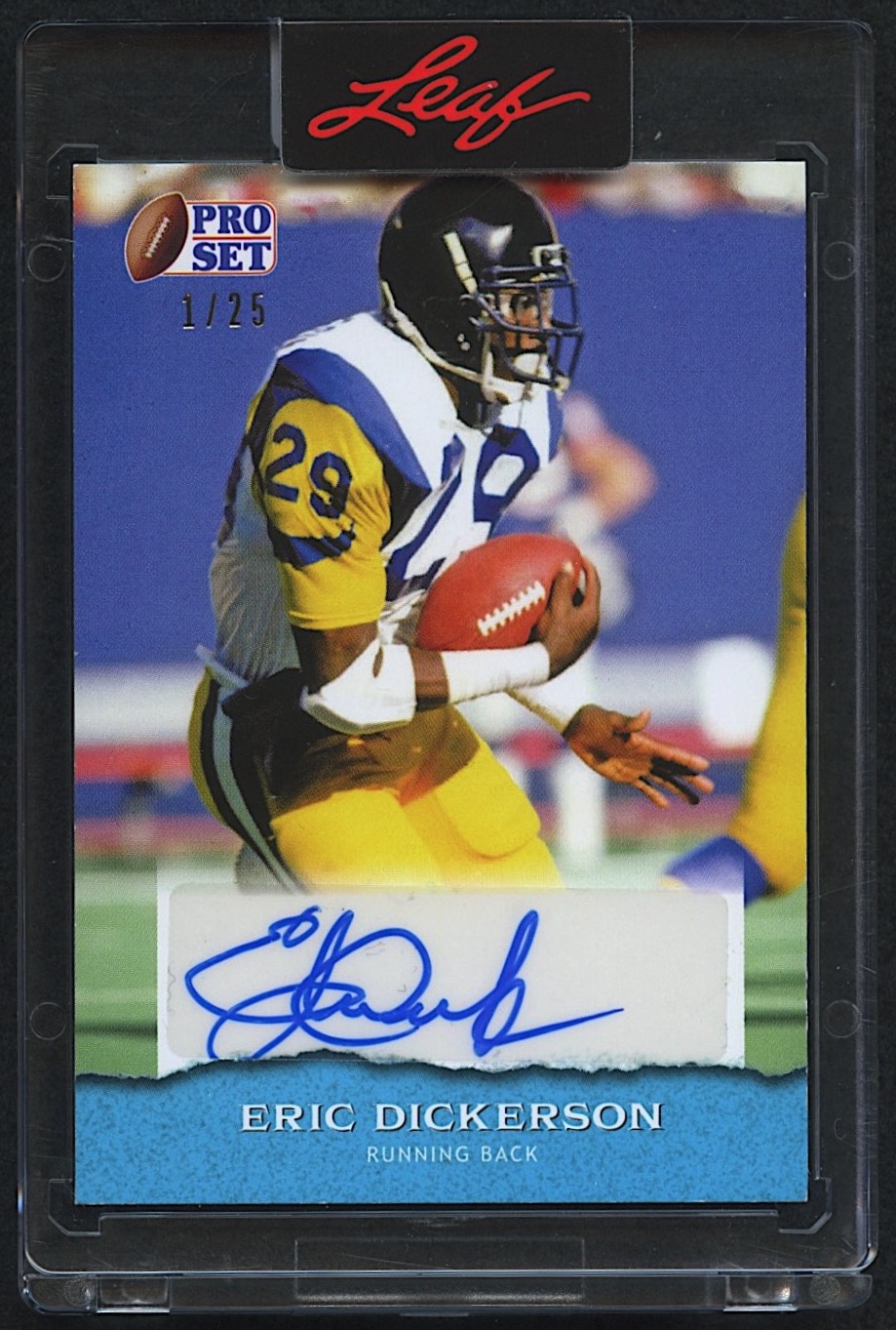 Eric Dickerson 2022 Leaf Pro Set #PSA-ED1 Autograph #1/25 at PristineAuction.com Eric Dickerson 2022 Leaf Pro Set #PSA-ED1 Autograph #1/25 at PristineAuction.com