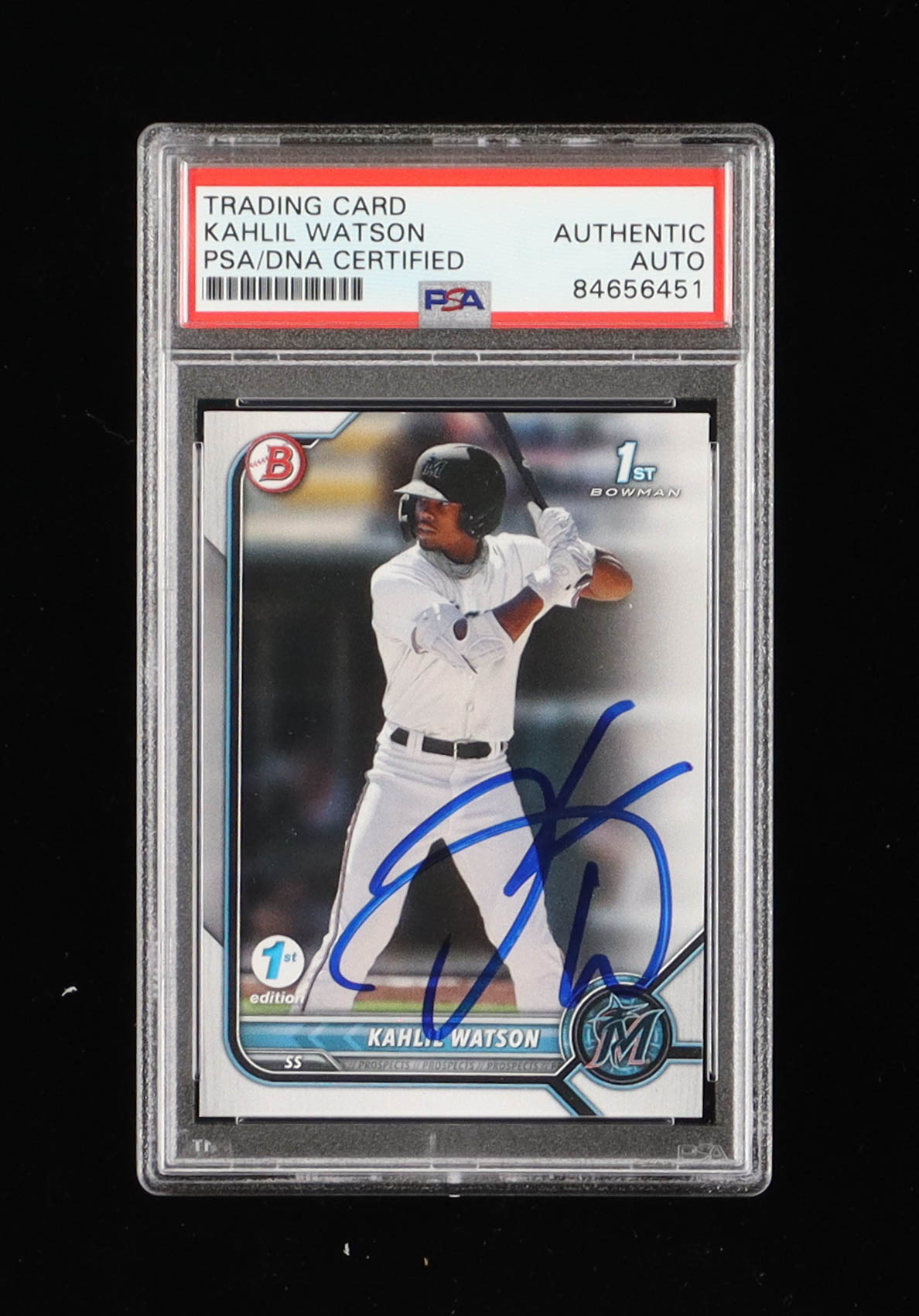 Kahlil Watson Signed 2022 Bowman 1st Edition #BPPF3 RC (PSA) at PristineAuction.com Kahlil Watson Signed 2022 Bowman 1st Edition #BPPF3 RC (PSA) at PristineAuction.com