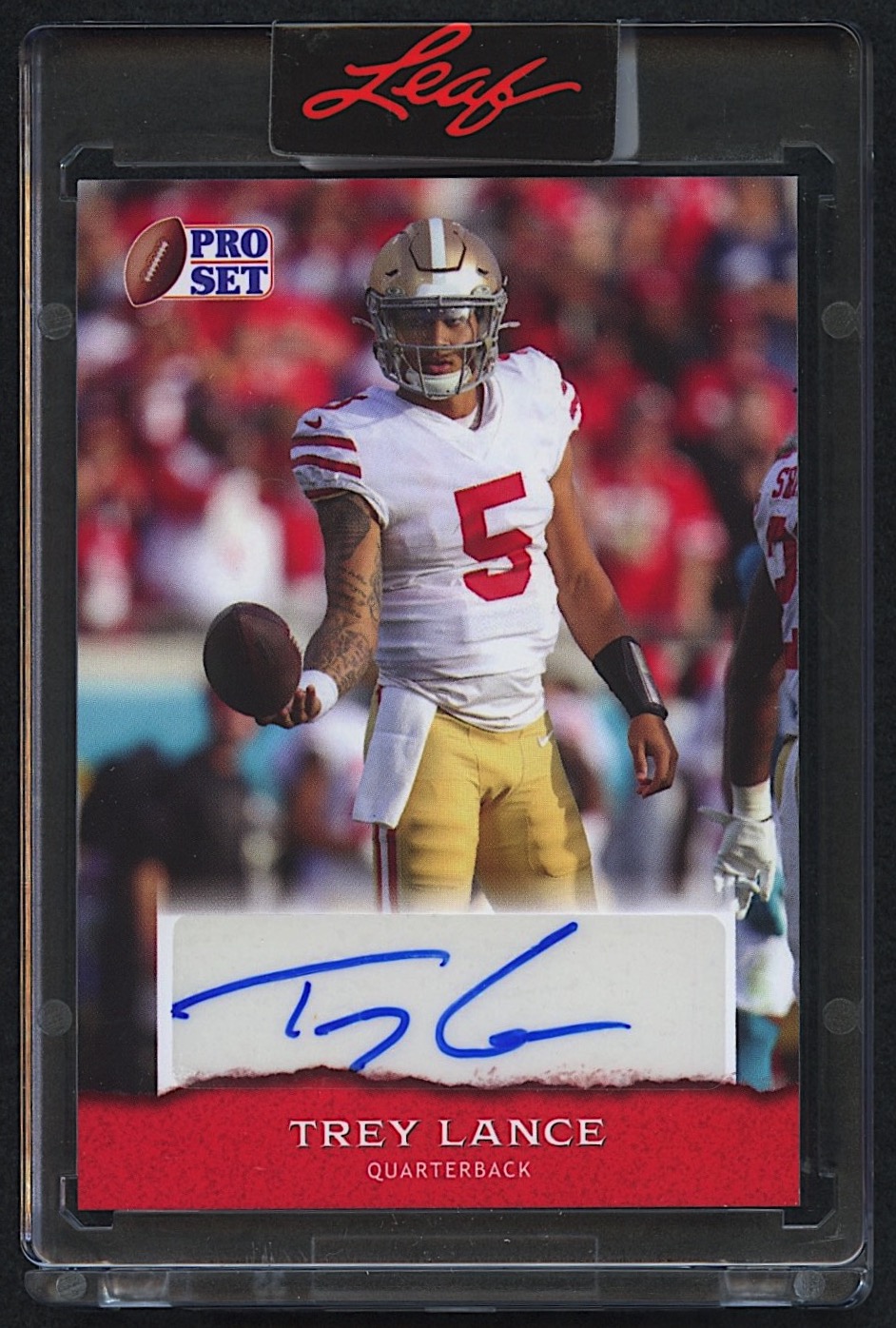 Trey Lance 2022 Leaf Pro Set #PSA-TL2 Autograph at PristineAuction.com Trey Lance 2022 Leaf Pro Set #PSA-TL2 Autograph at PristineAuction.com