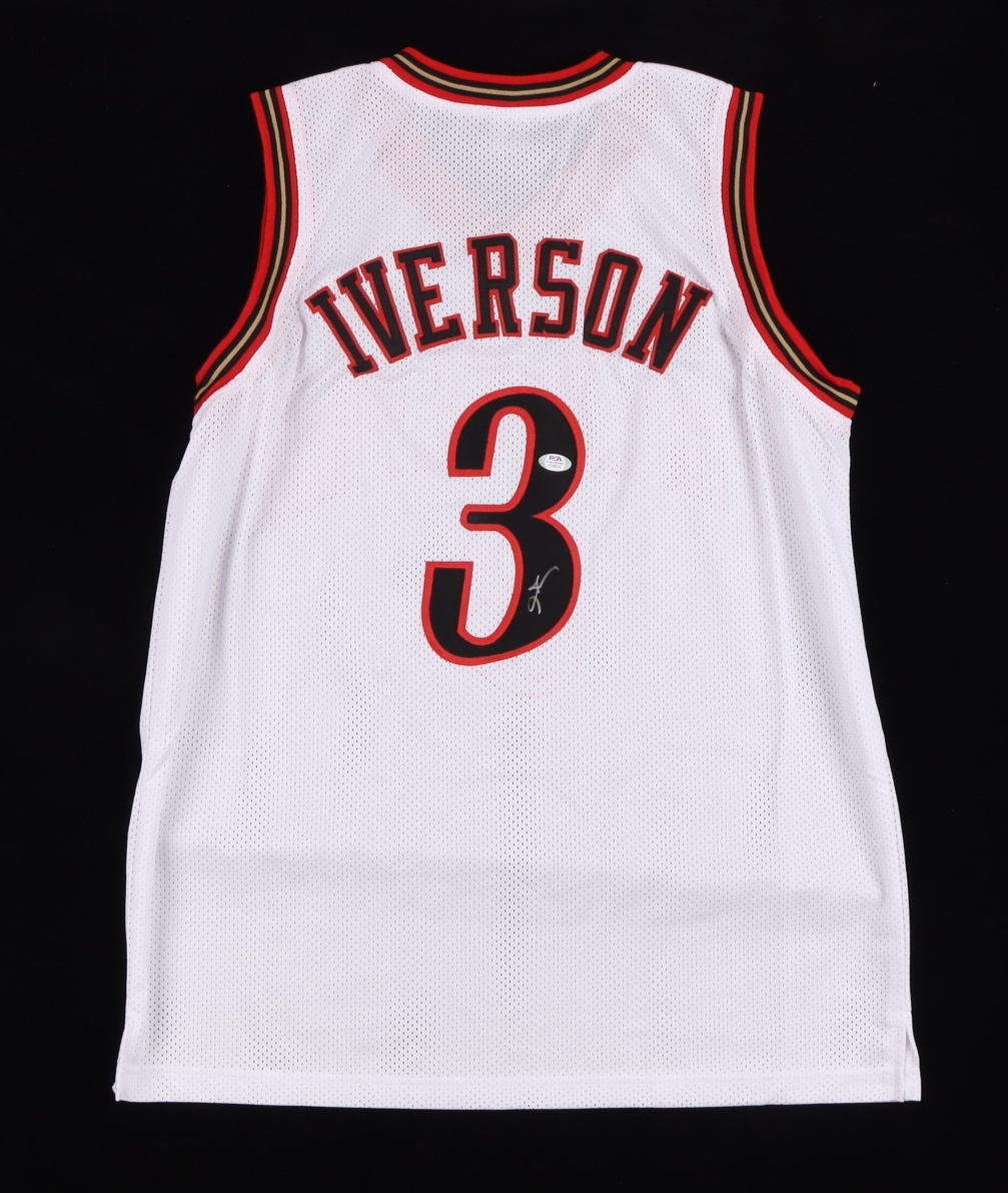 Allen Iverson Signed Jersey (PSA) at PristineAuction.com Allen Iverson Signed Jersey (PSA) at PristineAuction.com