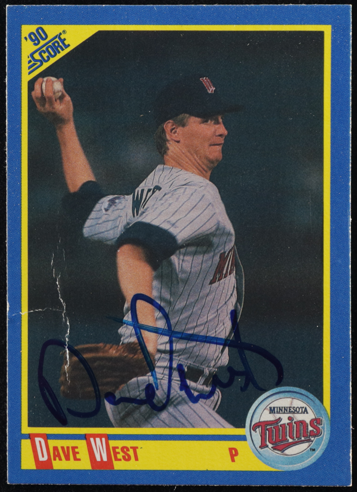 Dave West Signed 1990 Score #573 (Beckett)