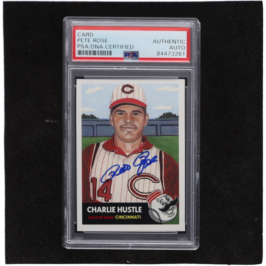 Pete Rose Signed Trading Card (PSA) at PristineAuction.com Pete Rose Signed Trading Card (PSA) at PristineAuction.com