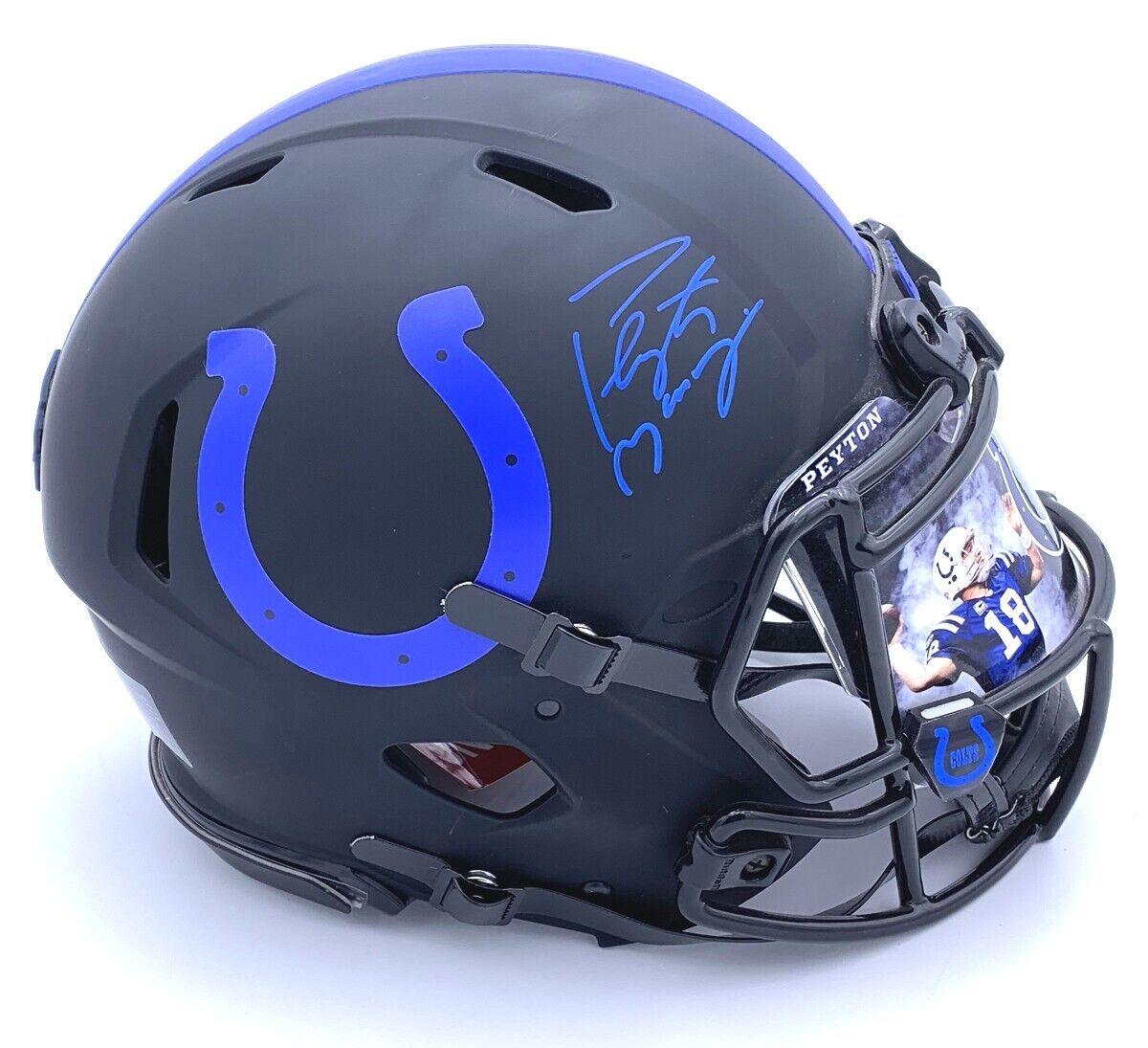 Peyton Manning Signed Colts Full-Size Authentic On-Field Eclipse Alternate Speed Helmet with Visor (Fanatics) at PristineAuction.com Peyton Manning Signed Colts Full-Size Authentic On-Field Eclipse Alternate Speed Helmet with Visor (Fanatics) at PristineAuction.com