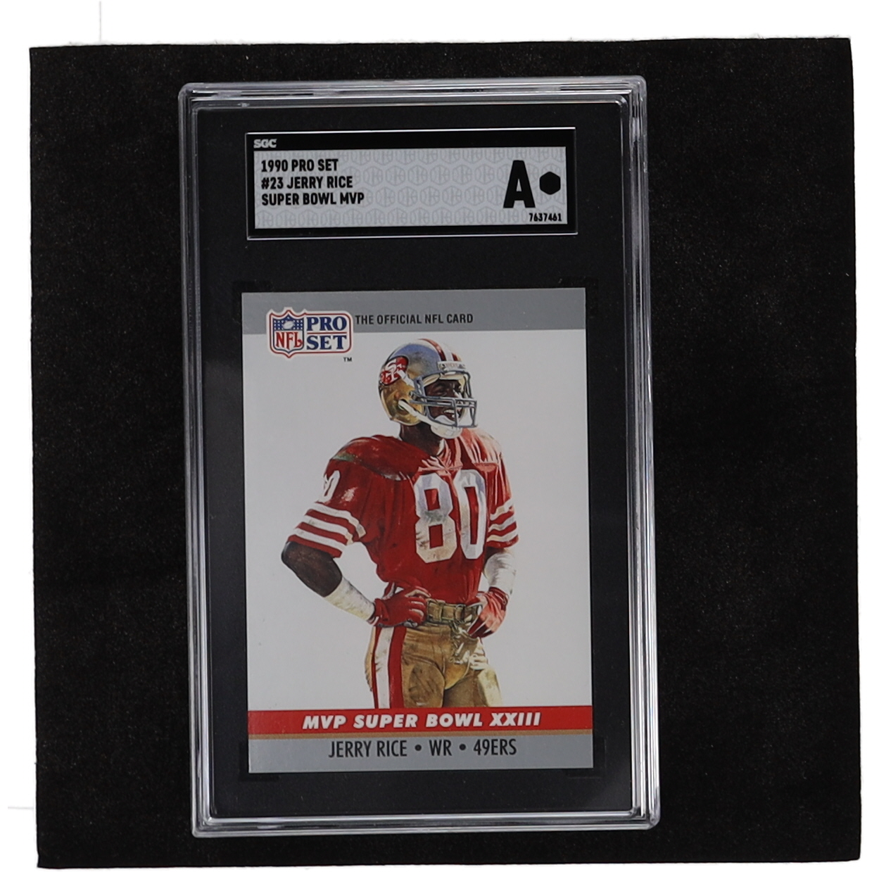 Jerry Rice 1990 Pro Set Super Bowl MVP's #23 (SGC Authentic) at PristineAuction.com Jerry Rice 1990 Pro Set Super Bowl MVP's #23 (SGC Authentic) at PristineAuction.com
