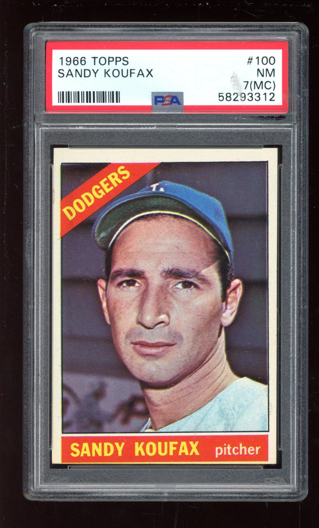 Sandy Koufax 1966 Topps #100 (PSA 7 MC) at PristineAuction.com Sandy Koufax 1966 Topps #100 (PSA 7 MC) at PristineAuction.com