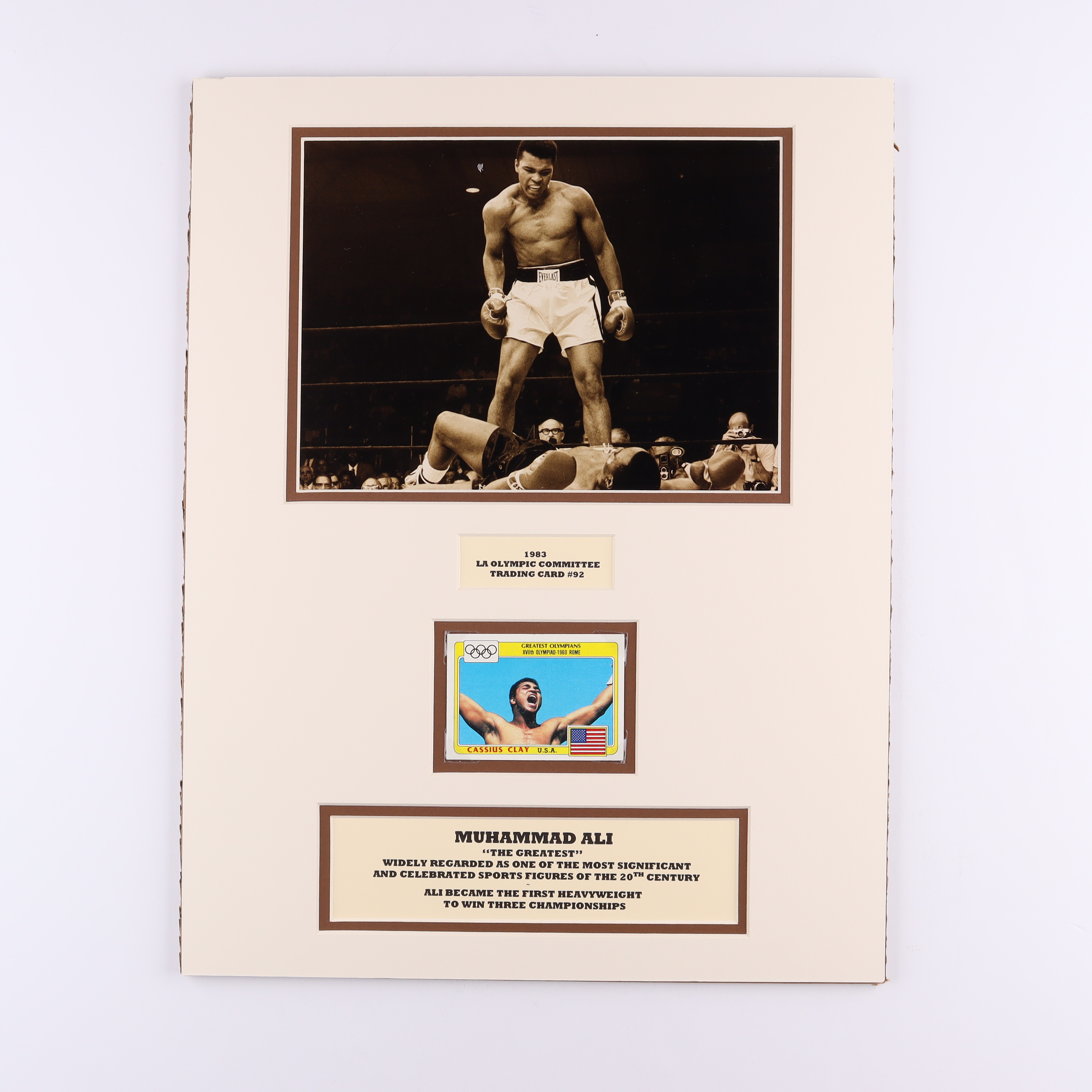 Muhammad Ali 14x18 Custom Matted Display with Card | Pristine Auction