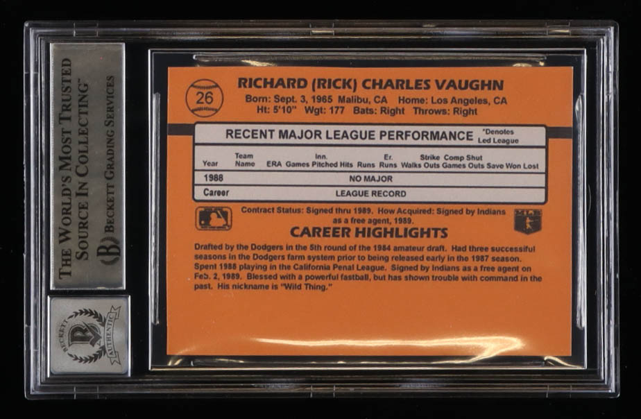 Charlie Sheen Signed Sticker On "Major League" Trading Card (BGS) at PristineAuction.com Charlie Sheen Signed Sticker On "Major League" Trading Card (BGS) at PristineAuction.com