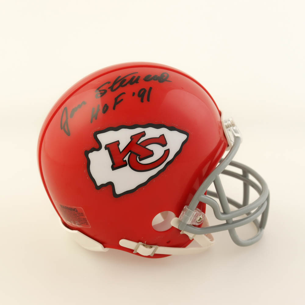 Jan Stenerud Signed Chiefs Mini Helmet Inscribed "HOF '91" (TriStar) at PristineAuction.com Jan Stenerud Signed Chiefs Mini Helmet Inscribed "HOF '91" (TriStar) at PristineAuction.com