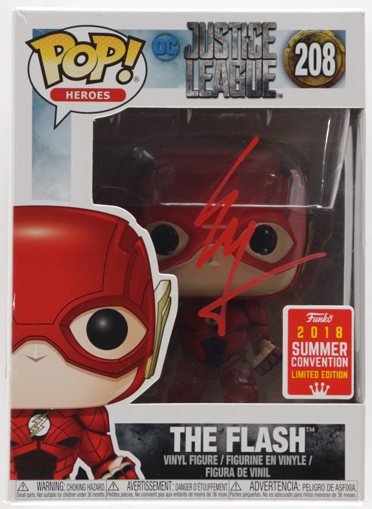 Ezra Miller Signed "Justice League" The Flash #208 Funko Pop! Vinyl Figure (Beckett) at PristineAuction.com Ezra Miller Signed "Justice League" The Flash #208 Funko Pop! Vinyl Figure (Beckett) at PristineAuction.com