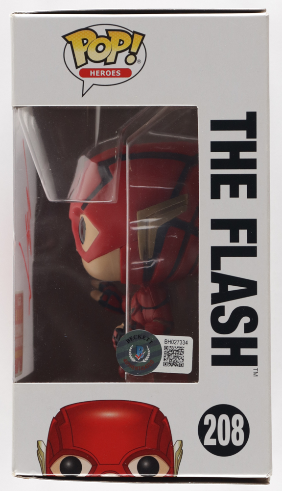 Ezra Miller Signed "Justice League" The Flash #208 Funko Pop! Vinyl Figure (Beckett) at PristineAuction.com Ezra Miller Signed "Justice League" The Flash #208 Funko Pop! Vinyl Figure (Beckett) at PristineAuction.com