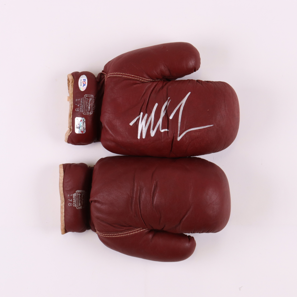 Set of (2) Mike Tyson Signed Goldsmith Leather Boxing Gloves (Tyson