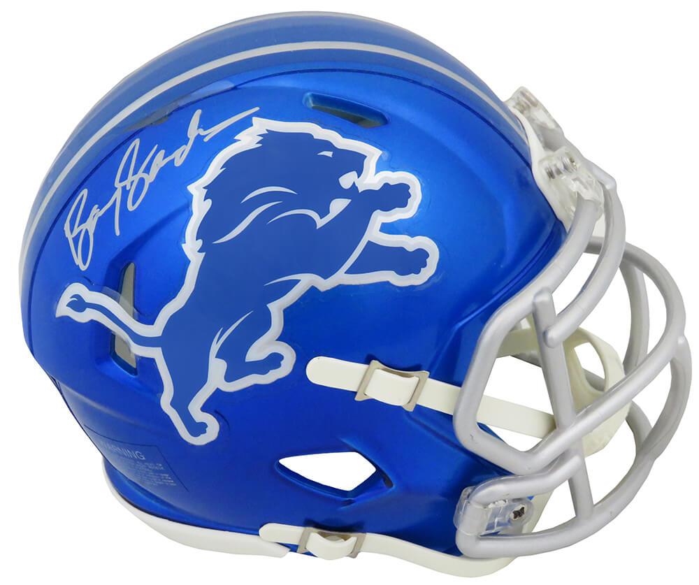 Barry Sanders Signed Lions Flash Alternate Speed Mini Helmet (Schwartz) at PristineAuction.com Barry Sanders Signed Lions Flash Alternate Speed Mini Helmet (Schwartz) at PristineAuction.com