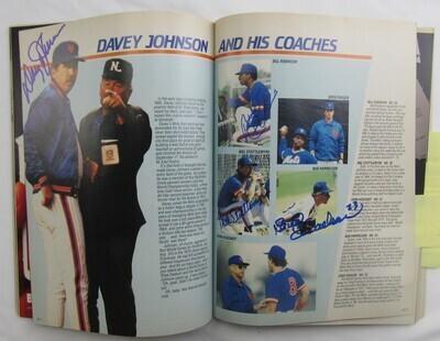 1986 Mets World Series Program Signed By (21) with Dwight Gooden, Darryl Strawberry, Gary Carter (JSA) at PristineAuction.com 1986 Mets World Series Program Signed By (21) with Dwight Gooden, Darryl Strawberry, Gary Carter (JSA) at PristineAuction.com