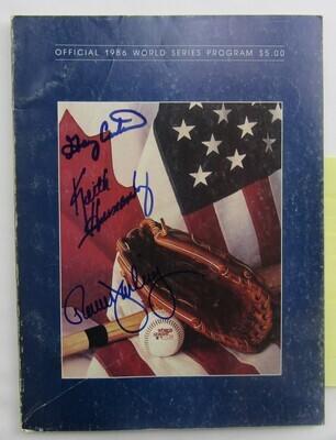1986 Mets World Series Program Signed By (21) with Dwight Gooden, Darryl Strawberry, Gary Carter (JSA) at PristineAuction.com 1986 Mets World Series Program Signed By (21) with Dwight Gooden, Darryl Strawberry, Gary Carter (JSA) at PristineAuction.com