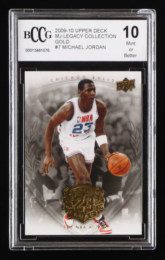 Michael Jordan 2009-10 Upper Deck Michael Jordan Legacy Collection Gold #7 (BCCG 10) at PristineAuction.com Michael Jordan 2009-10 Upper Deck Michael Jordan Legacy Collection Gold #7 (BCCG 10) at PristineAuction.com