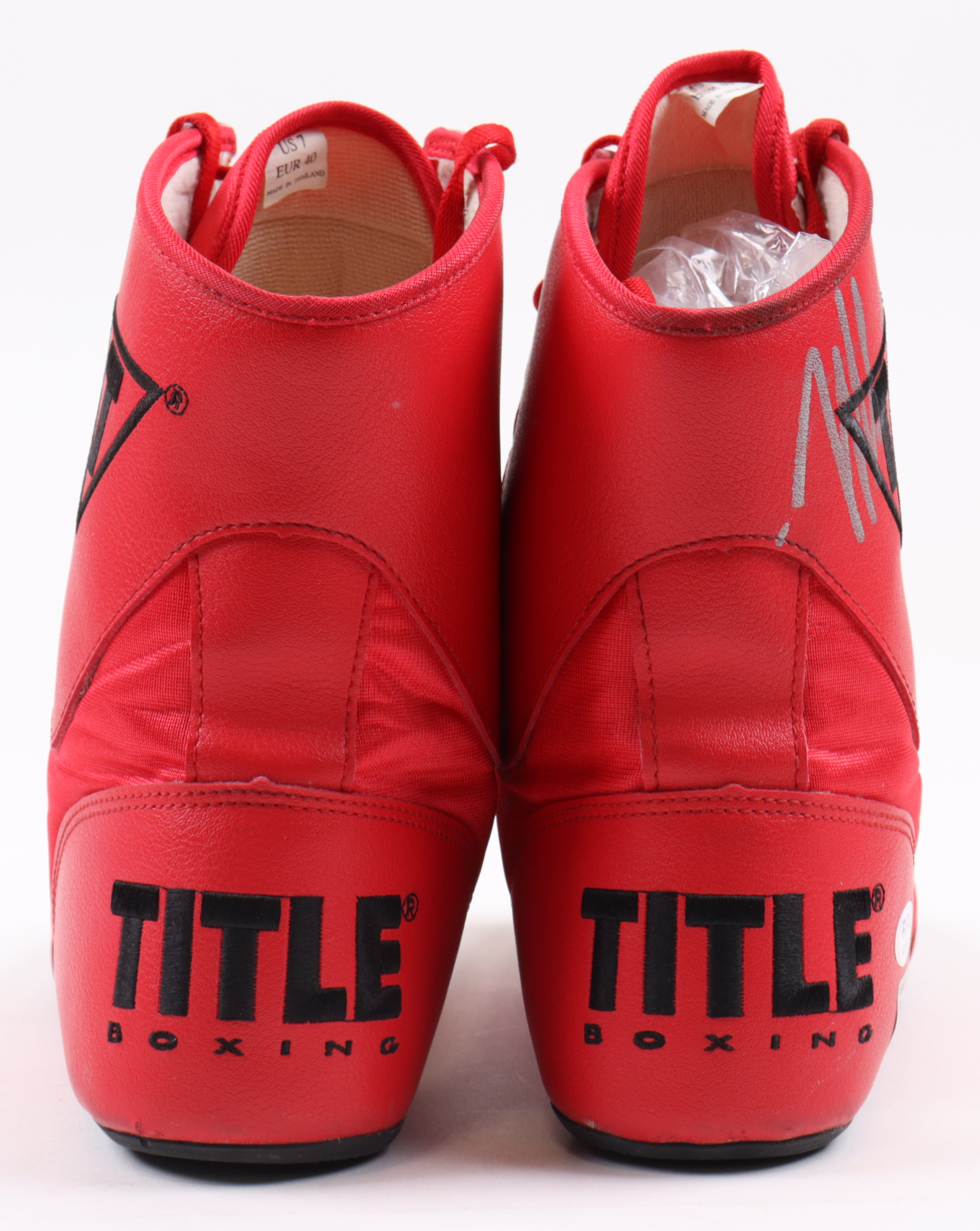 Mike Tyson Signed Pair of Title Boxing Shoes (PSA & Tyson) at PristineAuction.com Mike Tyson Signed Pair of Title Boxing Shoes (PSA & Tyson) at PristineAuction.com