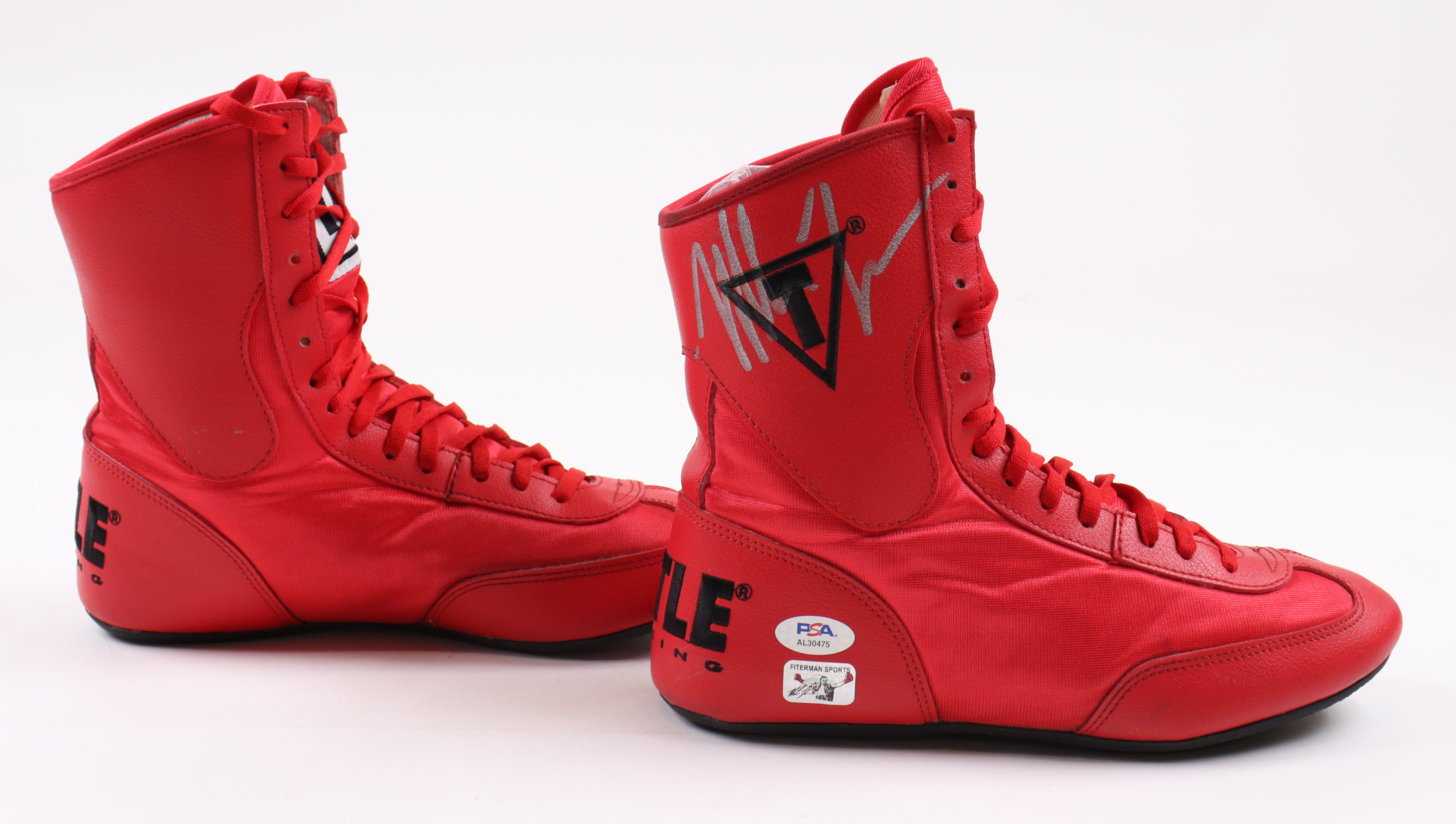 Mike Tyson Signed Pair of Title Boxing Shoes (PSA & Tyson) at PristineAuction.com Mike Tyson Signed Pair of Title Boxing Shoes (PSA & Tyson) at PristineAuction.com