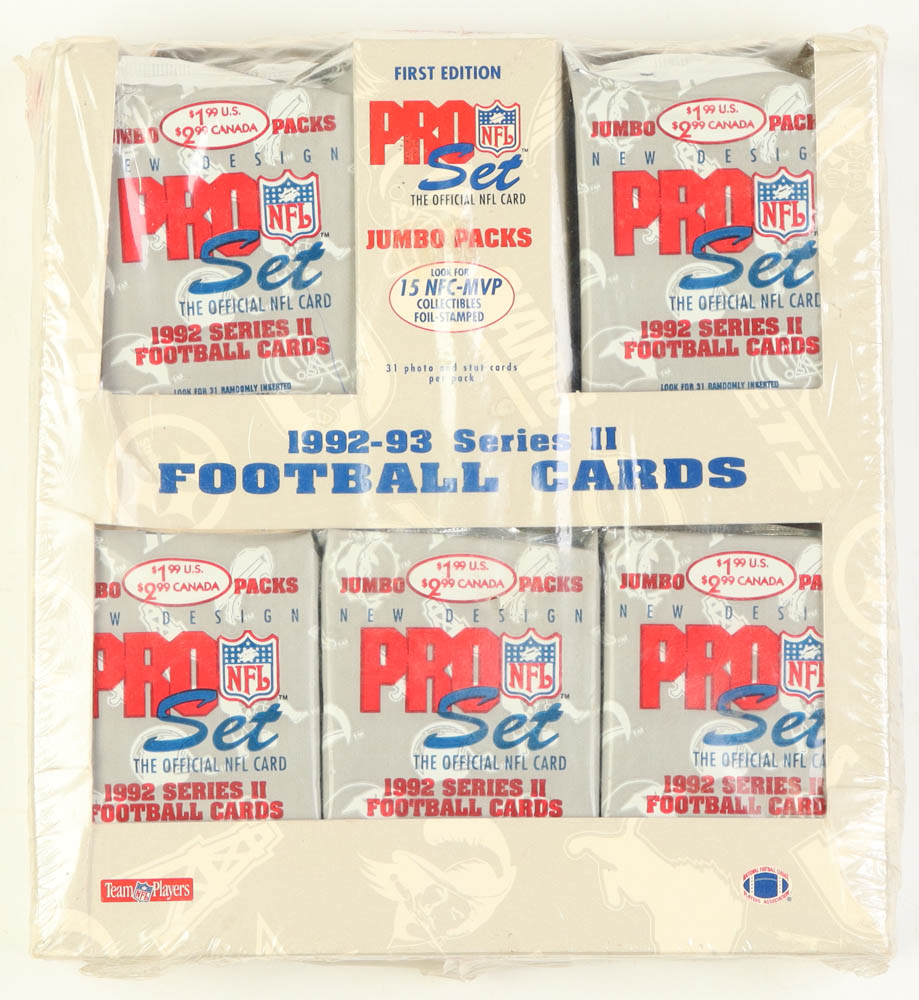 1992 Pro Set Football Series 2 Jumbo Box with (20) Packs at PristineAuction.com 1992 Pro Set Football Series 2 Jumbo Box with (20) Packs at PristineAuction.com